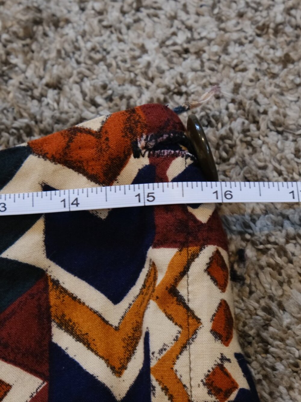 R.A.P USA Tribal Print Wrap Skirt | Earth Tone Boho Skirt | Approx. 32” Waist - Picture 8 of 9